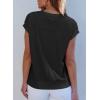 imageEVALESS Cap Sleeve Tops for Women Summer Tank Tops Basic Tee Shirts Casual 2024 Fashion Clothes OutfitsBlack