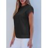 imageEVALESS Cap Sleeve Tops for Women Summer Tank Tops Basic Tee Shirts Casual 2024 Fashion Clothes OutfitsBlack