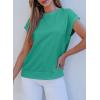 imageEVALESS Cap Sleeve Tops for Women Summer Tank Tops Basic Tee Shirts Casual 2024 Fashion Clothes OutfitsLight Green