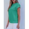 imageEVALESS Cap Sleeve Tops for Women Summer Tank Tops Basic Tee Shirts Casual 2024 Fashion Clothes OutfitsLight Green