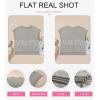 imageEVALESS Cap Sleeve Tops for Women Summer Tank Tops Basic Tee Shirts Casual 2024 Fashion Clothes OutfitsLight Grey