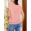 imageEVALESS Cap Sleeve Tops for Women Summer Tank Tops Basic Tee Shirts Casual 2024 Fashion Clothes OutfitsLight Pink