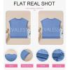 imageEVALESS Cap Sleeve Tops for Women Summer Tank Tops Basic Tee Shirts Casual 2024 Fashion Clothes OutfitsSky Blue