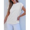 imageEVALESS Cap Sleeve Tops for Women Summer Tank Tops Basic Tee Shirts Casual 2024 Fashion Clothes OutfitsWhite
