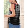 imageEVALESS Casual V Neck Tank Top for Women 2025 Spring Summer Tops Striped Tank Tops Sleeveless Tops Beach Vacation ClothesBlack Stripe