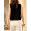 imageEVALESS Vest for Women 2025 Button Down Sleeveless Blazer Suit Vest Cropped Waistcoat Spring Summer Casual OutfitsBlack