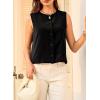 imageEVALESS Vest for Women 2025 Button Down Sleeveless Blazer Suit Vest Cropped Waistcoat Spring Summer Casual OutfitsBlack