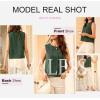 imageEVALESS Vest for Women 2025 Button Down Sleeveless Blazer Suit Vest Cropped Waistcoat Spring Summer Casual OutfitsBlackish Green