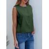 imageEVALESS Vest for Women 2025 Button Down Sleeveless Blazer Suit Vest Cropped Waistcoat Spring Summer Casual OutfitsBlackish Green