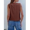 imageEVALESS Vest for Women 2025 Button Down Sleeveless Blazer Suit Vest Cropped Waistcoat Spring Summer Casual OutfitsCoffee