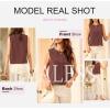 imageEVALESS Vest for Women 2025 Button Down Sleeveless Blazer Suit Vest Cropped Waistcoat Spring Summer Casual OutfitsCoffee