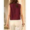 imageEVALESS Vest for Women 2025 Button Down Sleeveless Blazer Suit Vest Cropped Waistcoat Spring Summer Casual OutfitsFiery Red