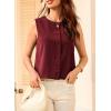 imageEVALESS Vest for Women 2025 Button Down Sleeveless Blazer Suit Vest Cropped Waistcoat Spring Summer Casual OutfitsFiery Red