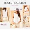 imageEVALESS Vest for Women 2025 Button Down Sleeveless Blazer Suit Vest Cropped Waistcoat Spring Summer Casual OutfitsWhite