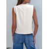 imageEVALESS Vest for Women 2025 Button Down Sleeveless Blazer Suit Vest Cropped Waistcoat Spring Summer Casual OutfitsWhite
