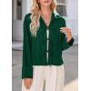imageEVALESS Womens Blouses Cute Long Sleeve Bow Tie Front Shirts Going Out Tops Spring Summer Outfits Trendy 2025Green
