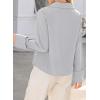 imageEVALESS Womens Blouses Cute Long Sleeve Bow Tie Front Shirts Going Out Tops Spring Summer Outfits Trendy 2025Light Grey