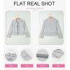 imageEVALESS Womens Blouses Cute Long Sleeve Bow Tie Front Shirts Going Out Tops Spring Summer Outfits Trendy 2025Light Grey
