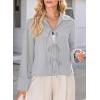 imageEVALESS Womens Blouses Cute Long Sleeve Bow Tie Front Shirts Going Out Tops Spring Summer Outfits Trendy 2025Light Grey