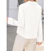 imageEVALESS Womens Blouses Cute Long Sleeve Bow Tie Front Shirts Going Out Tops Spring Summer Outfits Trendy 2025White