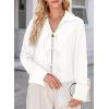 imageEVALESS Womens Blouses Cute Long Sleeve Bow Tie Front Shirts Going Out Tops Spring Summer Outfits Trendy 2025White