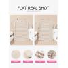imageEVALESS Womens Dressy Casual Cap Short Sleeve Tops Trendy Summer V Neck Loose Striped Casual Basic T Shirts Tee BlousesBeige Stripe