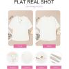 imageEVALESS Womens Summer Tops V Neck Short Sleeve Solid Loose Dressy Casual Basic T Shirts Tee BlousesWhite