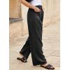imageEVALESS Work Pants Women High Waisted Business Casual Outfits 2024 Office Dress Pant TrousersBlack