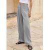 imageEVALESS Work Pants Women High Waisted Business Casual Outfits 2024 Office Dress Pant TrousersGray