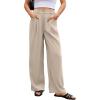 imageEVALESS Work Pants Women High Waisted Business Casual Outfits 2024 Office Dress Pant TrousersBeige