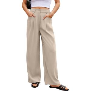 imageEVALESS Work Pants Women High Waisted Business Casual Outfits 2024 Office Dress Pant TrousersBeige