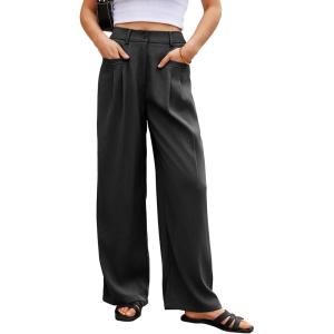 imageEVALESS Work Pants Women High Waisted Business Casual Outfits 2024 Office Dress Pant TrousersBlack
