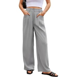 imageEVALESS Work Pants Women High Waisted Business Casual Outfits 2024 Office Dress Pant TrousersGray