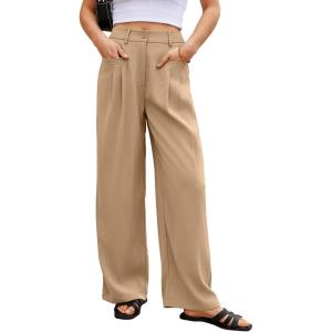 imageEVALESS Work Pants Women High Waisted Business Casual Outfits 2024 Office Dress Pant TrousersLight French Beige
