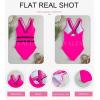 imageEVALESS One Piece Swimsuit Women Tummy Control Sexy Mesh V Neck Swimwear Summer 2025 High Waisted Cross Back Bathing SuitsB Rose