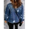 imageEVALESS Womens Boyfriend Washed Crop Denim Jean Jacket CoatBluing