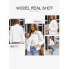 imageEVALESS Womens Boyfriend Washed Crop Denim Jean Jacket CoatWhite
