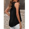 imageEVALESS Womens Tank Tops V Neck Dressy Casual Summer Flowy Sleeveless Camisole Chiffon Blouses Basic ShirtsBlack