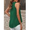 imageEVALESS Womens Tank Tops V Neck Dressy Casual Summer Flowy Sleeveless Camisole Chiffon Blouses Basic ShirtsGreen