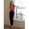 imageEVALESS Womens Pleated Tank Tops V Neck Casual Sleeveless Blouses Summer Basic Vest ShirtMineral Red