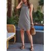 imageEVALESS Spring Summer Dresses for Women 2025 Casual Sleeveless Sundresses CutOut Fashion Beach Vacation Clothes with PocketsNew Grey