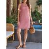 imageEVALESS Spring Summer Dresses for Women 2025 Casual Sleeveless Sundresses CutOut Fashion Beach Vacation Clothes with PocketsNew Rose
