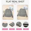 imageEVALESS Womens Casual Spring Summer Tops 2025 Trendy Crewneck Long Sleeve Shirts Basic T Shirts Loose Fit Pleated Tee BlousesGray