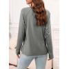 imageEVALESS Womens Casual Spring Summer Tops 2025 Trendy Crewneck Long Sleeve Shirts Basic T Shirts Loose Fit Pleated Tee BlousesGray