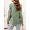 imageEVALESS Womens Casual Spring Summer Tops 2025 Trendy Crewneck Long Sleeve Shirts Basic T Shirts Loose Fit Pleated Tee BlousesGreen