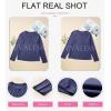 imageEVALESS Womens Casual Spring Summer Tops 2025 Trendy Crewneck Long Sleeve Shirts Basic T Shirts Loose Fit Pleated Tee BlousesNavy Blue