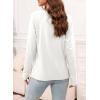 imageEVALESS Womens Casual Spring Summer Tops 2025 Trendy Crewneck Long Sleeve Shirts Basic T Shirts Loose Fit Pleated Tee BlousesWhite