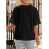 imageEVALESS Womens Spring Tops Crewneck Short Sleeve Basic Tee Shirts Oversized Summer Outfits Dressy Casual Blouses 2025Black