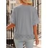 imageEVALESS Womens Spring Tops Crewneck Short Sleeve Basic Tee Shirts Oversized Summer Outfits Dressy Casual Blouses 2025Grey