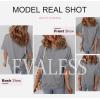 imageEVALESS Womens Spring Tops Crewneck Short Sleeve Basic Tee Shirts Oversized Summer Outfits Dressy Casual Blouses 2025Grey